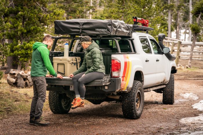 Yakima LockNLoad roof rack rear view