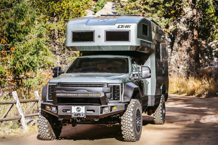 EarthRoamer LTi carbon fiber expedition vehicle front