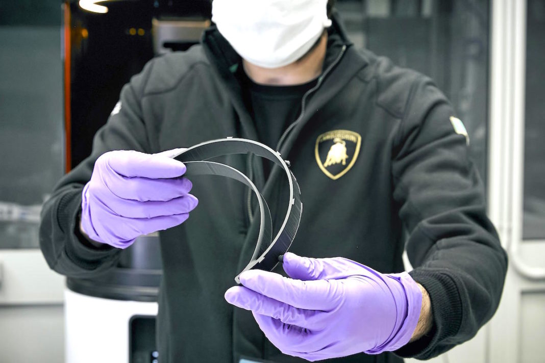 lamborghini coronavirus medical shields