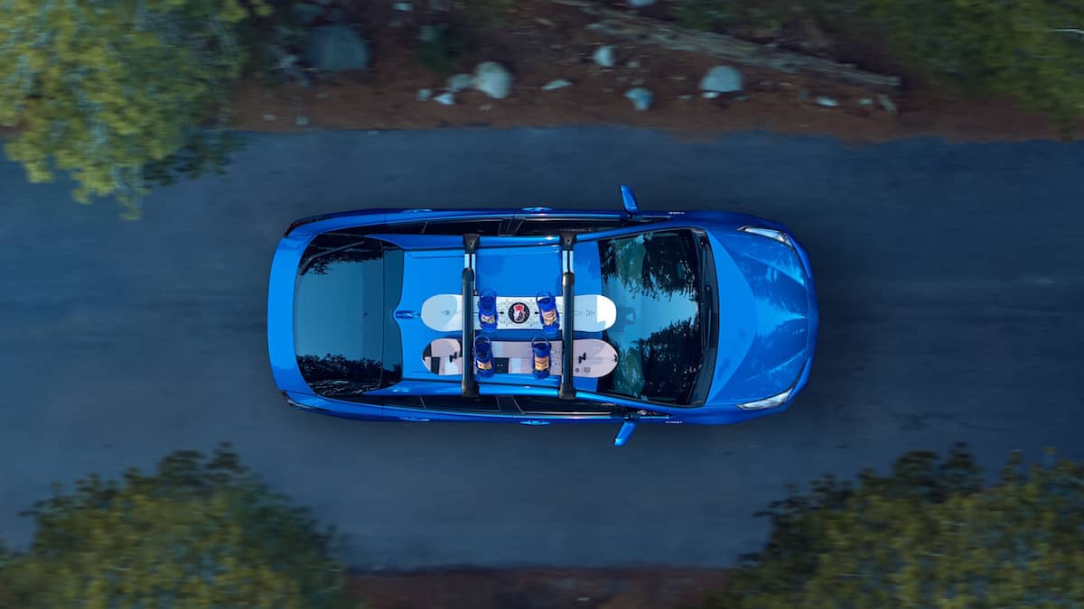 2020 Toyota Prius XLE AWD hatchback top view