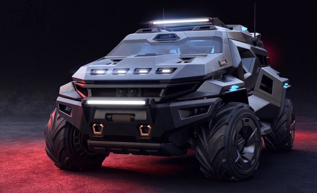 ARMORTRUCK tactical suv by Milen Ivanov front view