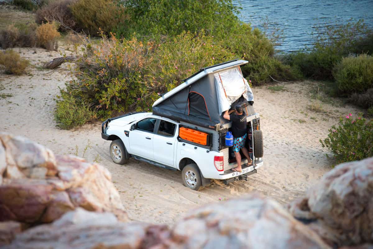 Alu-Cab Canopy Camper tent open