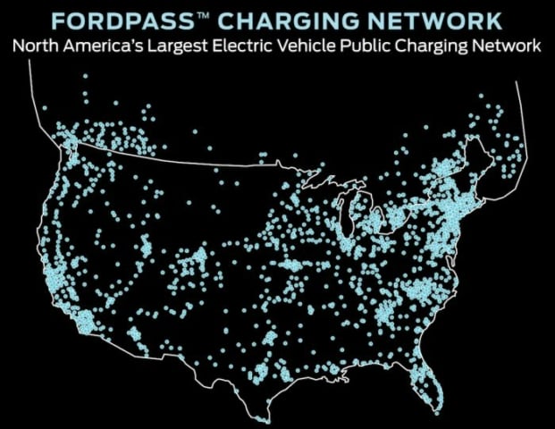 FordPass Charging Network NA Map May 2020