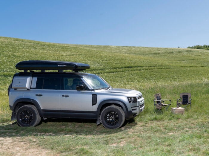 land rover defender 110 roof tent by autohome collapsed