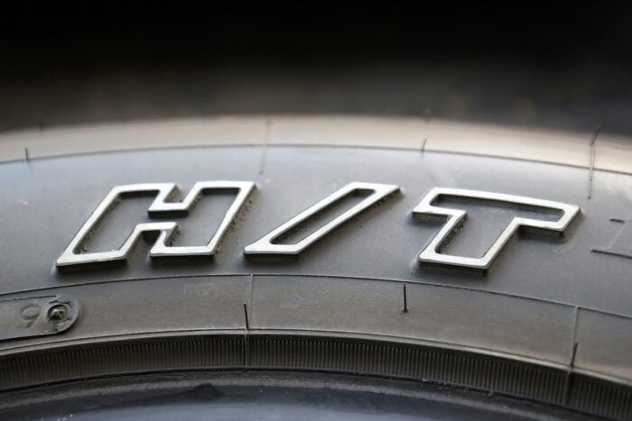 Toyo Open Country H:T II logo on tire wall