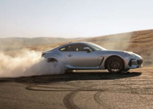 silver 2022 Subaru BRZ side profile