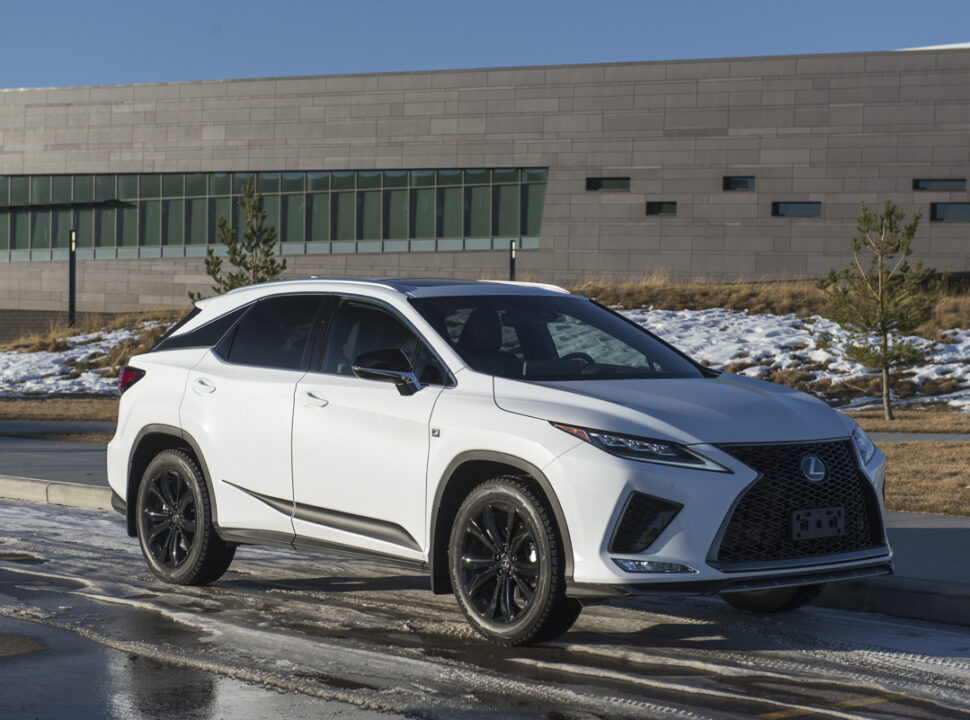 2021 Lexus RX 350 Black Line in white parked outside