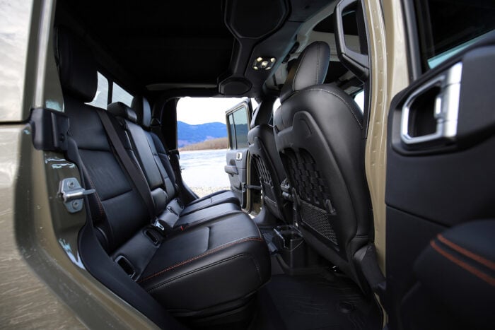 2021 Jeep Gladiator Mojave interior 2nd row