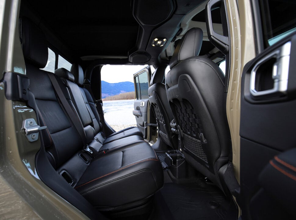 2021 Jeep Gladiator Mojave interior 2nd row