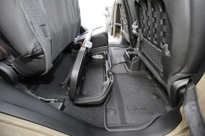2021 Jeep Gladiator Mojave interior 2nd row legroom with last row seats up