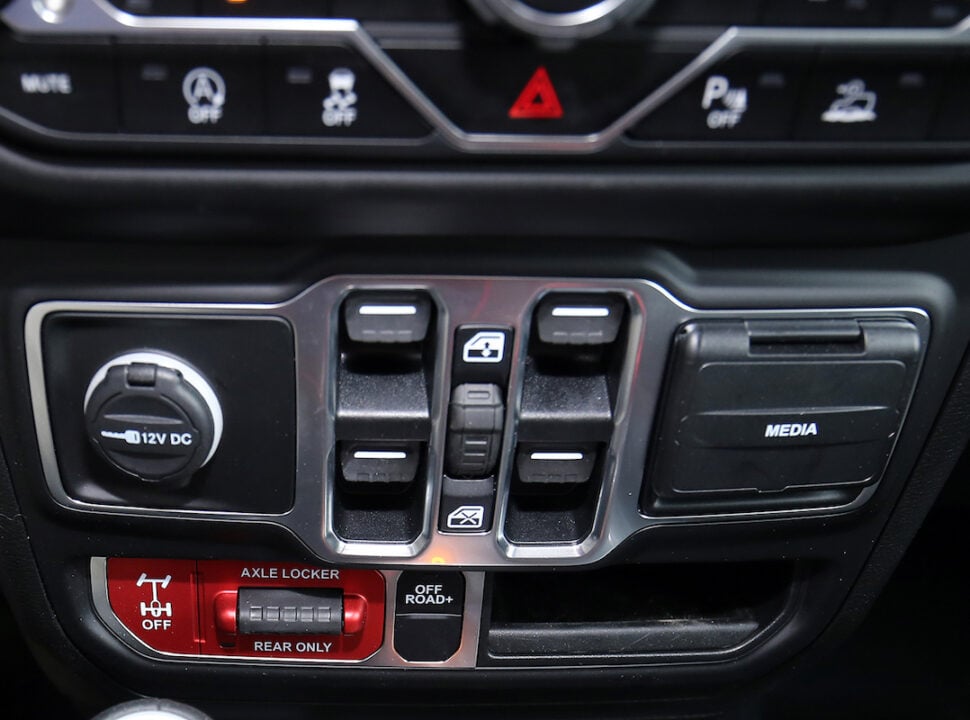 2021 Jeep Gladiator Mojave interior off road switches