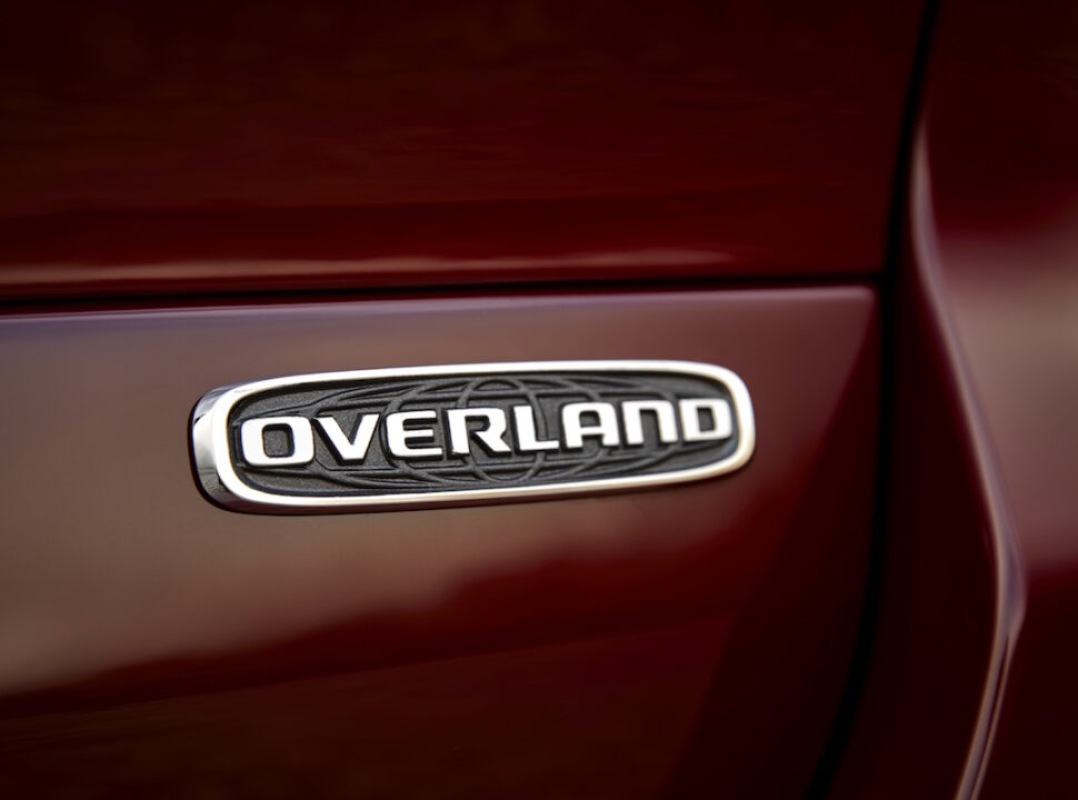 All-new 2021 Jeep® Grand Cherokee L Overland exterior Overland badge.