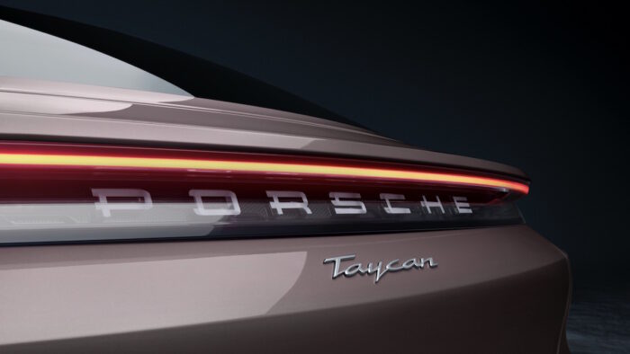 2021 Porsche Taycan rear logo