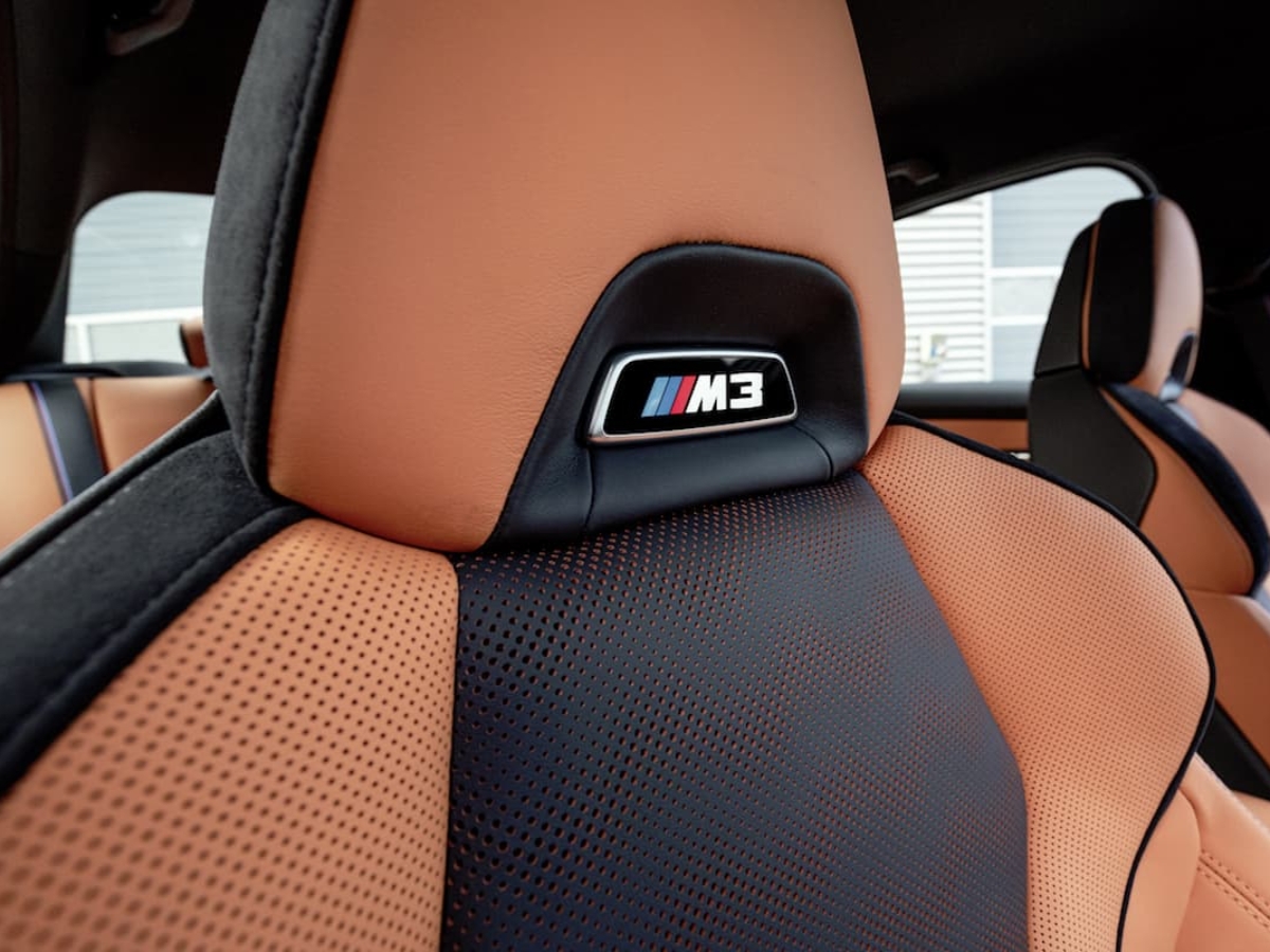 2021 BMW M3 Competition interior seat with logo