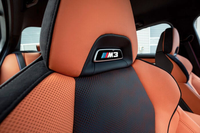 2021 BMW M3 Competition interior seat with logo