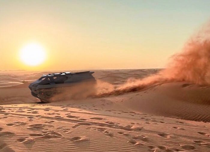 storm mpv tactical vehicle off roading in the desert