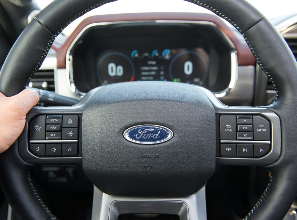 2021 Ford F-150 interior steering wheel