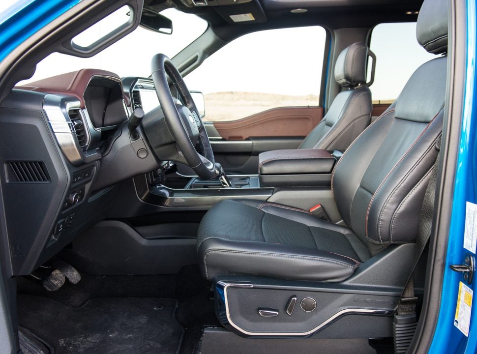 2021 Ford F-150 interior seats up front