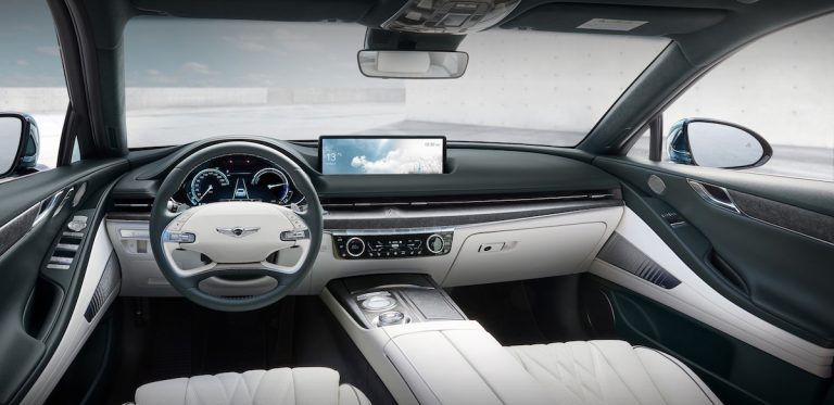 2023 Genesis Electrified G80 interior front cabin