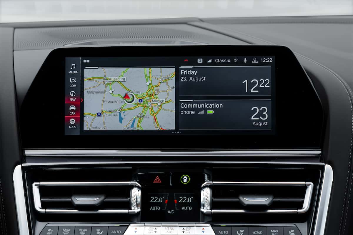 2021 BMW M8 Gran Coupe Competition interior screen