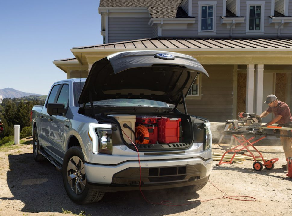 2022 Ford F-150 Lightning Electric Pickup front trunk storage