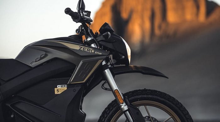 Zero DSR Electric Motorcycle detail front