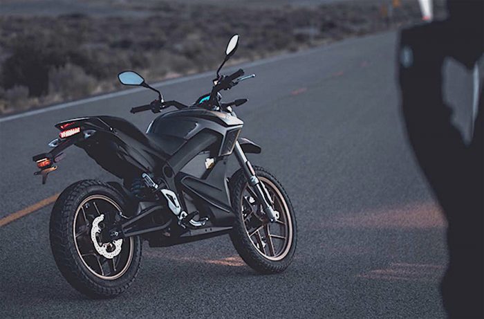 Zero DSR Electric Motorcycle side riding