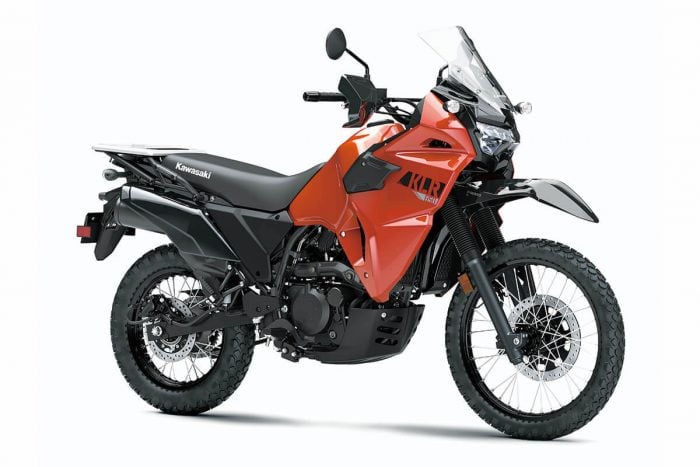 2022 Kawasaki KLR650 red front