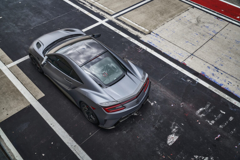 2022 Acura NSX Type S top view with engine visible