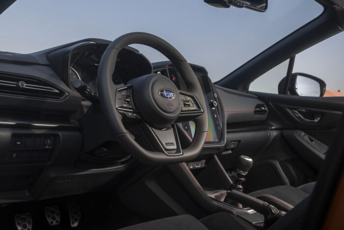 2022 Subaru WRX interior with manual transmission