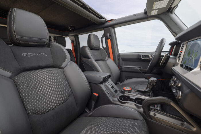 2022 Bronco Raptor Interior - Black Onyx