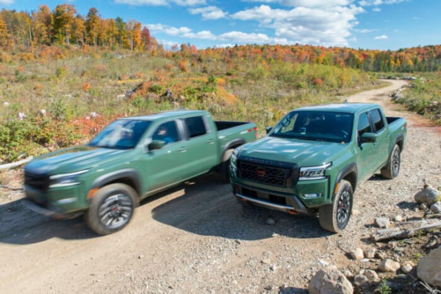 2022 Nissan Frontier green pro 4 x