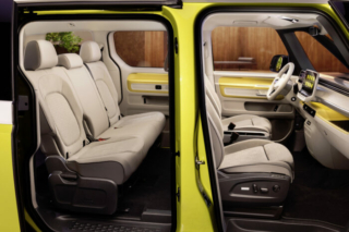 2024 VW ID. Buzz interior doors open yellow