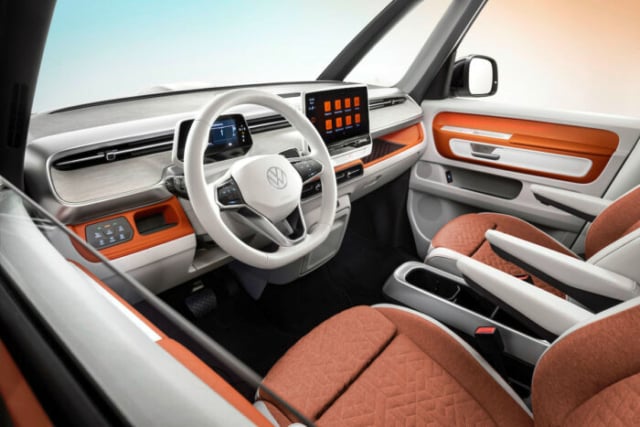 2024 VW ID. Buzz front interior in orange