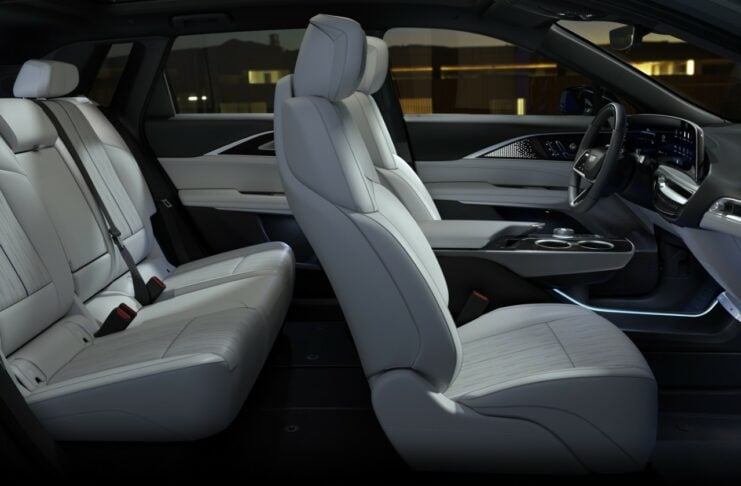 The LYRIQ interior is clean and simple with a focus on secondary