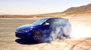 vw golf r 2022 burn out