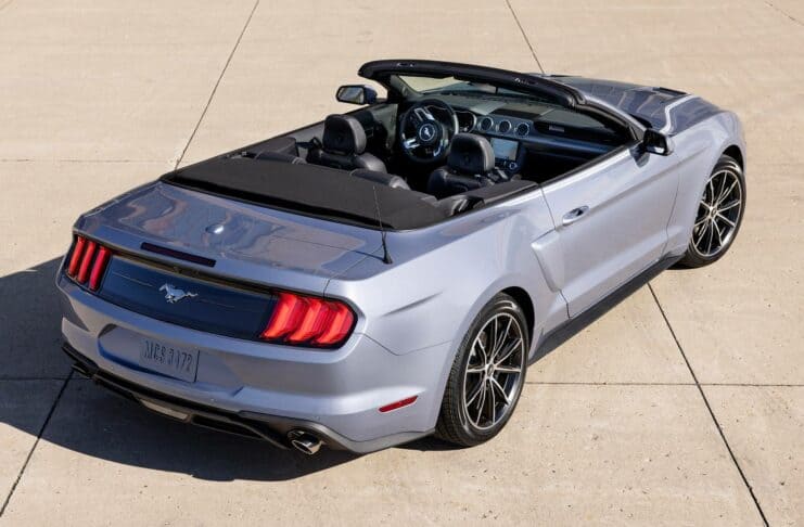 2022 Ford Mustang EcoBoost Premium Convertible rear top down