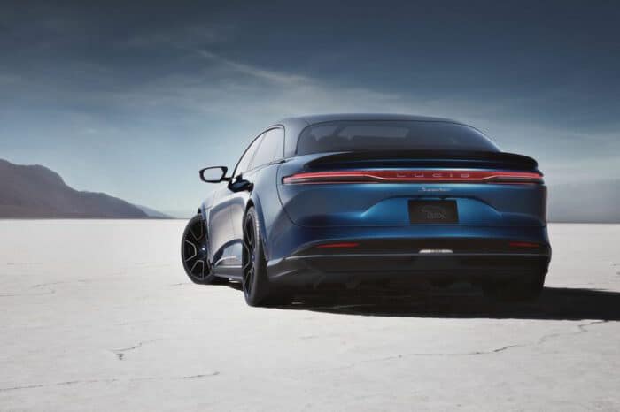 2023 Lucid Air Sapphire awd sedan rear view