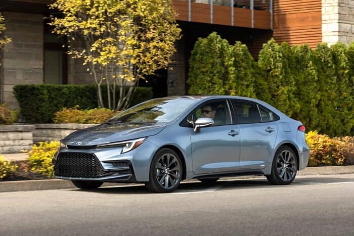 2026 Toyota Corolla XSE Hybrid front parked on road