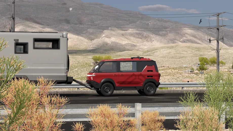 Adventure-1-Electric-Camper-being-towed