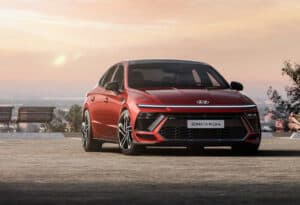 2024 Hyundai Sonata N Line in red front view