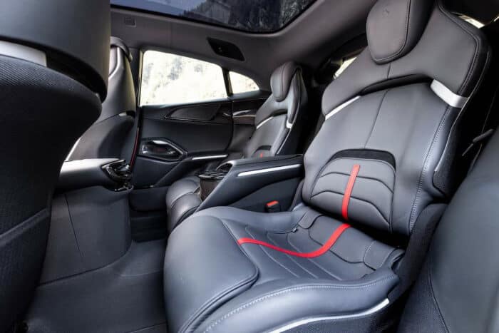 2023 Ferrari Purosangue SUV interior rear seats