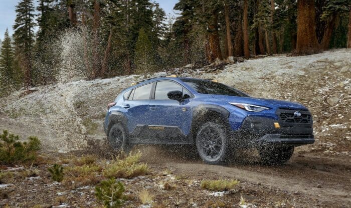 2024 Subaru Crosstrek Wilderness off roading in the dirt