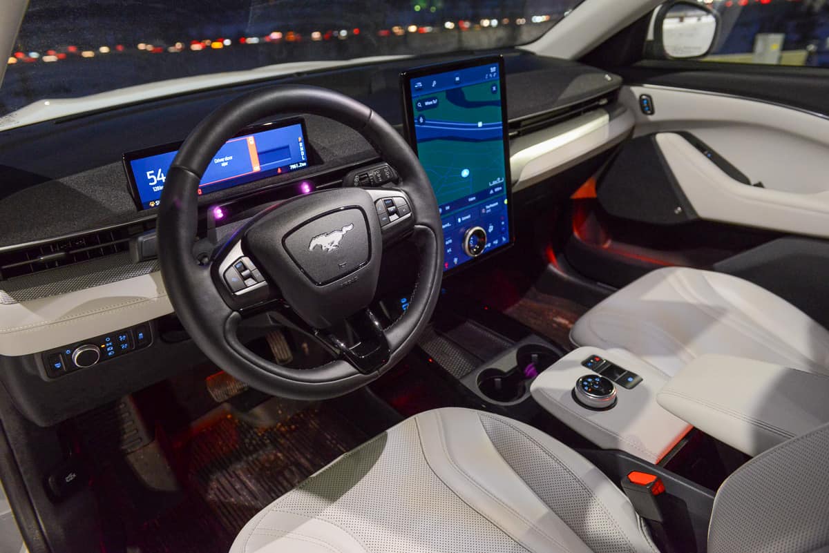 2022 Ford Mustang Mach-E Premium AWD interior front cabin