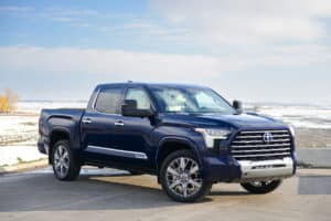 2022 Toyota Tundra (Hybrid) i-Force Max CrewMax Capstone in blue front view