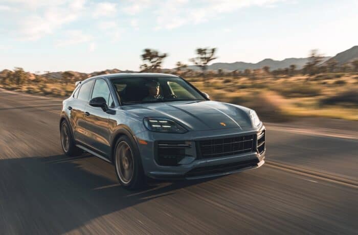 2024 Cayenne Turbo GT driving front view