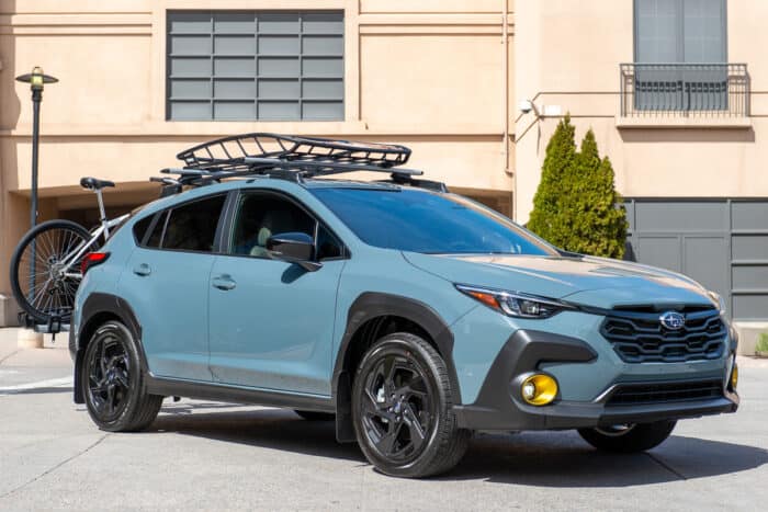 2024 Subaru Crosstrek with roof rack accessory