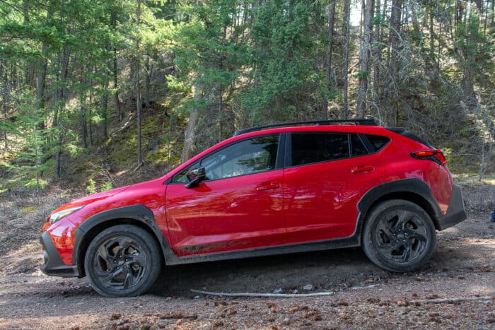 2024 Subaru Crosstrek Onyx in red sideview