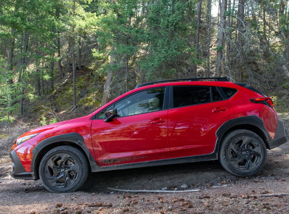 2024 Subaru Crosstrek Onyx in red sideview