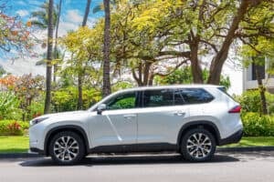 2024 Toyota Grand Highlander in white exterior side view